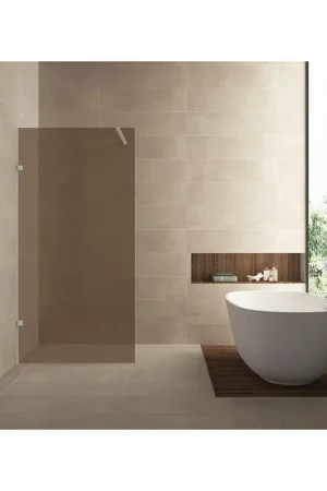 Wiesbaden Less glasplaat 900 x 2000 x 8 mm nano vintage brons glas Pas Cher