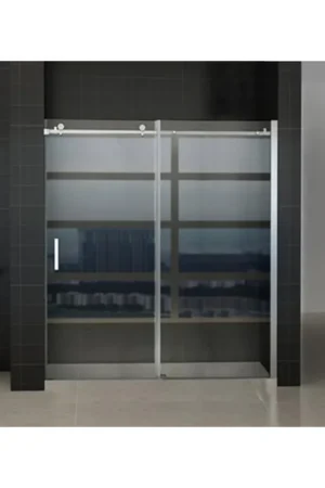 Wiesbaden Slide porte coulissante de niche 1700 x 2000 x 8 mm verre clair nano/chrome Affaire À Saisir