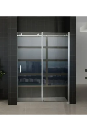Wiesbaden Slide porte coulissante pour niche 1400 x 2000 x 8 mm verre clair nano/chrome Soldes