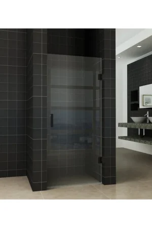 Wiesbaden Less Porte de niche sans profil 90x200cm verre 8mm avec revêtement NANO noir mat Expédition Rapide
