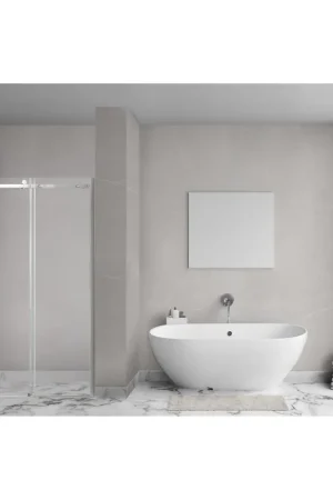 Aqua Vista Novara Porte de niche - 120x200cm - verre clair - incl. kit de montage - Chrome Offre Exclusive