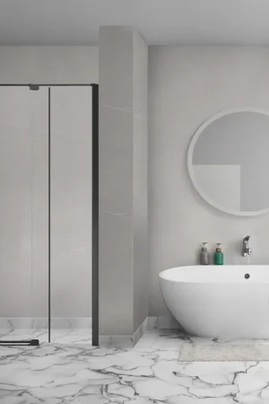 Aqua Vista Taviano Linea porte de niche - 80x200cm - kit de montage incl. - noir mat Top Vente