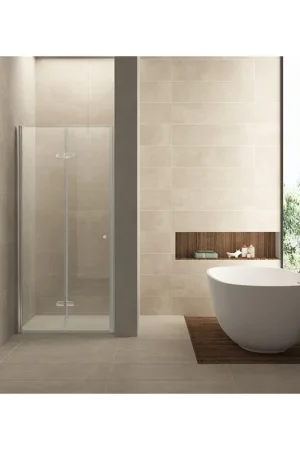 Wiesbaden Maki Porte niche pliante gauche 800 x 2000 x 8 mm verre clair nano/chrome Expédié Aujourd'hui