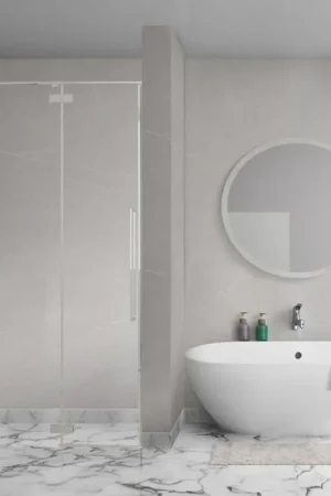 Aqua Vista Oria Linea porte de niche - 110x200cm - incl. kit de montage - Acier inoxydable brossé Acheter En Ligne