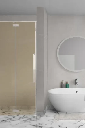 Aqua Vista Oria Linea porte de niche - 100x200cm - kit de montage incluse - verre champagne - Chrome Super Prix