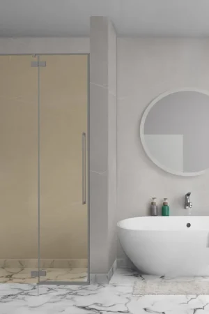 Aqua Vista Oria Linea porte de niche - 80x200cm - incl. kit de montage - verre champagne - Gunmetal Prix Bas