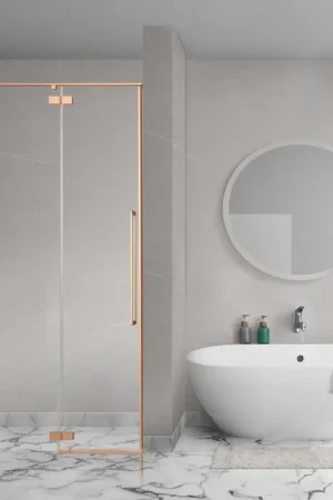 Aqua Vista Oria Linea porte de niche - 130x200cm - incl. kit de montage - Cuivre brossé Expédié Aujourd'hui