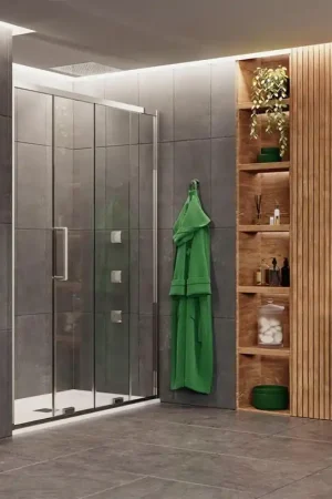 Affaire À Saisir Crosswater optix - 10 porte coulissante - 170x200cm - 10mm - verre de sécurité avec softclose - chrome poli