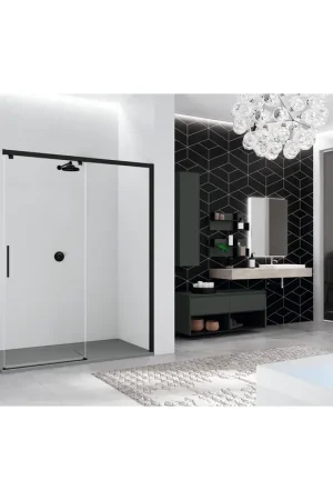 Achat Immédiat Novellini Kuadra 2.0 porte coulissante droite 129-131x200cm clair noir
