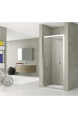 Achat Immédiat Novellini Rose S porte pliante 87x200cm (réglable de 84 à 90cm) chrome/satiné
