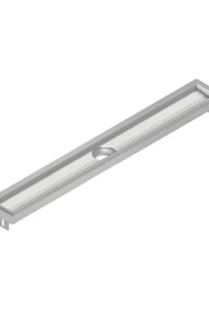 Aco FlexDrain E ShowerDrain Caniveau de douche en acier inoxydable rehausse avec bride périphérique 587mm (sans grille/siphon/piège à odeurs) avec sortie verticale Prix Bas