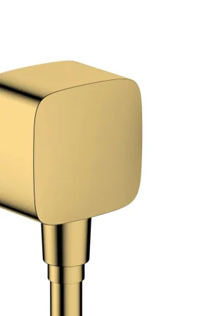 Achetez Aujourd'hui Hansgrohe FixFit E Coude mural de raccordement avec clapet anti-retour plastique polished gold optic