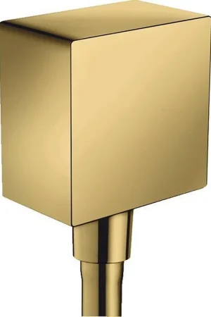 Acheter Direct Hansgrohe Fixfit Square raccord mural avec clapet anti-retour or poli