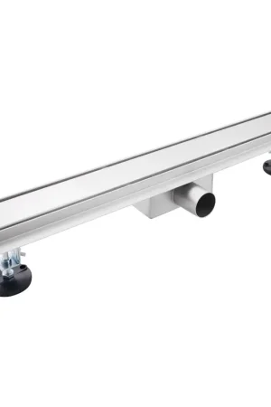 Achat Immédiat Fortifura Galeria Caniveau de douche 80cm avec grille fermée et bride de sol en acier inoxydable