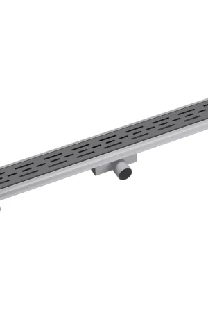 Vente Flash Fortifura Galeria Caniveau de douche 140cm grille avec bride de sol Gun Metal
