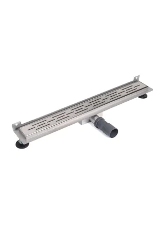Acheter Direct BRAUER Caniveau de douche - cadre d‘étanchéité - 70x7x6.7cm - à fond creux - sortie latérale - inox