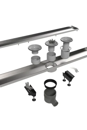 Achat Immédiat Easy Drain Caniveau carrelable avec sortie latérale 9.8x70cm 50mm Inox