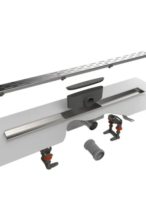 Acheter Direct Easy Drain Compact FF caniveau de douche plaque simple avec sortie latérale 6x70cm 50mm inox
