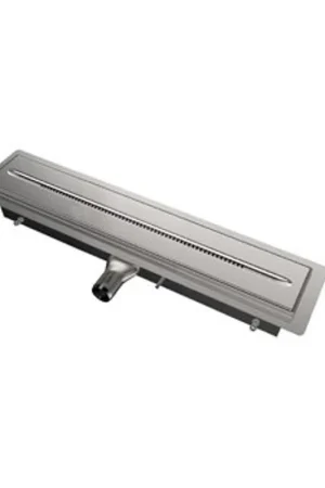 Aco WTW ShowerDrain caniveau de douche acier inoxydable avec bride de sol 800mm raccordement à gauche profondeur d‘encastrement 120mm kiwa Promotion