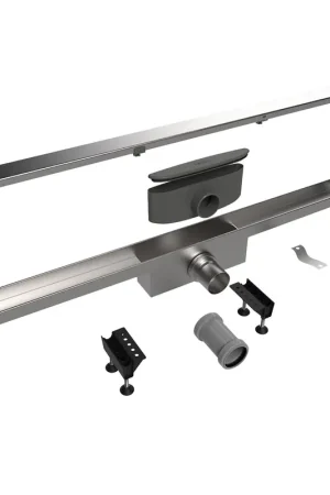 Acheter Direct Easy Drain Compact Zero caniveau de douche plaque simple avec sortie latérale 6x70cm 50mm inox