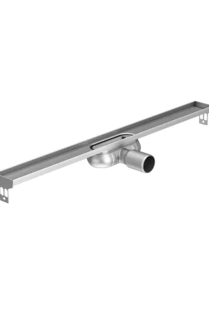 Aco ShowerDrain C caniveau de douche inox s.bord s.grille, 70mm de large, garde d‘‘odeur 25mm 785mm prof. d‘‘encastrement 65mm avec sortie latérale Livraison Express