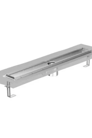 Aco Showerdrain e +drain de douche en acier inoxydable standard avec bride de sol et membrane étanche 900mm (hors grille) avec dispositif de fixation réglable en hauteur SECOND CHOIX Achat Immédiat