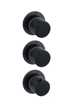 Acheter En Ligne Fortifura Nebbio Robinet thermostatique encastré - 2 voies - extensible à 3 ou 4 voies - noir mat