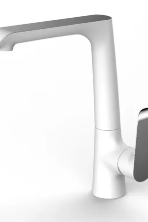 Xellanz Tarma mitigeur de cuisine monocommande blanc/chrome Soldes