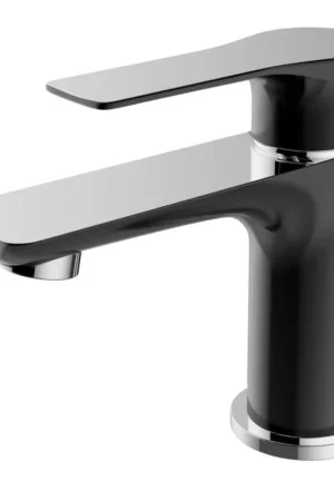 Xellanz Casma mitigeur de lavabo monocommande bas noir/chrome Acheter En Ligne