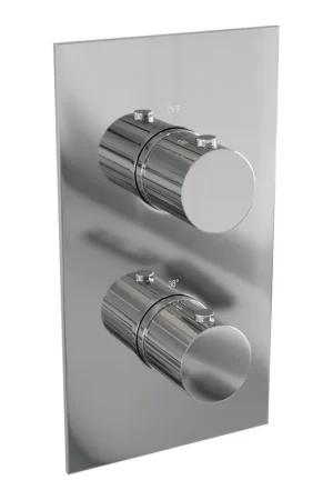 Achat Immédiat BRAUER Stripe Thermostat encastrable 3 voies - rectangulaire - parties encastrées et apparentes - chrome