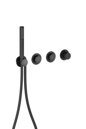 Acheter En Ligne Crosswater Module MRPO Push 2 robinet encastré - douche - avec douchette à main - noir mat