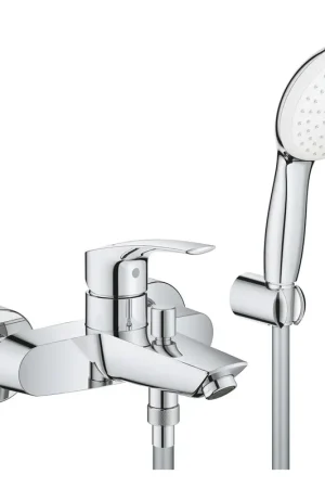 Achat Immédiat Grohe Eurosmart Mitigeur baignoire - avec levier - douchette - avec inverseur - Chrome