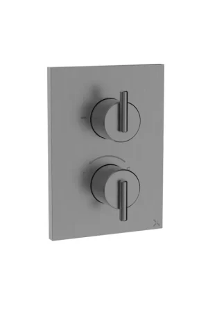 Acheter Direct Crosswater 3ONE6 Mitigeur thermostatique encastré - thermostatique - 2 fonctions - avec corps d‘encastrement - slate (gunmetal)