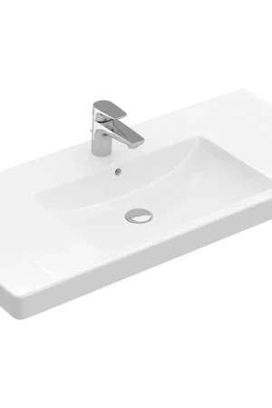Achat Immédiat Villeroy & Boch Subway 2.0 lavabo - 80x47cm - 1 trou de robinet - non rodé - avec trop-plein - céramique - blanc brillant