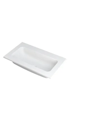 Achetez Aujourd'hui INK Faktor Lavabo à encastrer 80x45x1.5cm polystone central sans trou de robinet Blanc mat