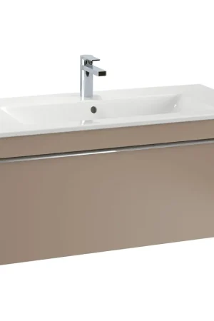 Villeroy & Boch Venticello Lavabo pour meuble avec lavabo au centre 100x50cm avec 1 trou pour robinetterie (et 2 trous perçables) avec trop plein blanc Bon Marché