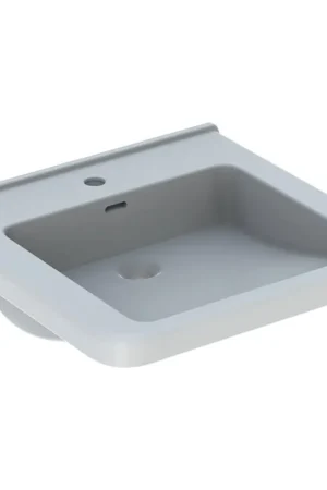 Achat Immédiat Geberit 300 Comfort Square lavabo pour fauteuil roulant avec trou de robinet avec trop-plein 55x52.5x15.5cm blanc