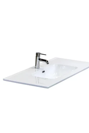 Achetez Aujourd'hui HR badmeubelen Cover Lavabo - 101x46,5x1,8cm - 1 trou de robinet - céramique blanc
