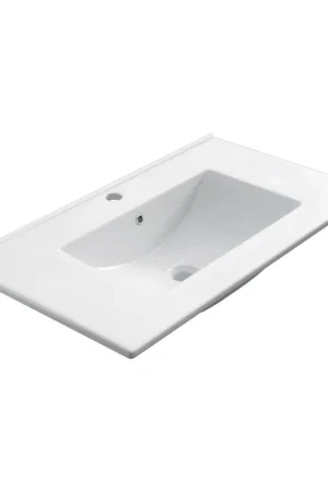 Achat Immédiat MONDIAZ Denia Lavabo en céramique 81cm de large avec cuve au centre