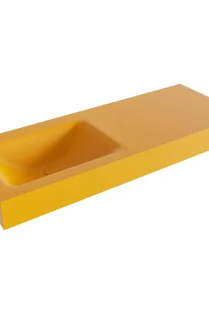 Achetez Aujourd'hui Mondiaz CLOUD Lavabo suspendu - 120cm - lavabo à gauche - bord 12cm - Solid Surface Ocre