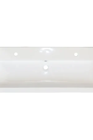 Achetez Aujourd'hui HR badmeubelen Djazz Lavabo - 121x45.5x4cm - 2 trous de robinet - 1 bassin - céramique blanche