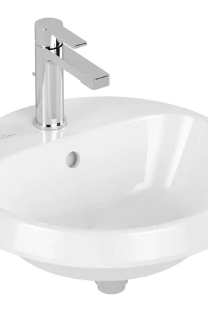 Acheter Direct Villeroy & Boch Architectura Lavabo encastré - 450 x 450 x 170 mm - Blanc Alpin CeramicPlus - sans trop-plein - non poli