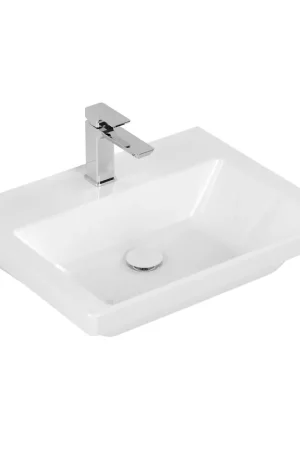 Villeroy & boch subway 3.0 lavabo de meuble 60x47x16.5cm rectangle dessous non coupé 1 trou pour robinet sans trou de trop-plein blanc alpin céramique brillante Super Prix