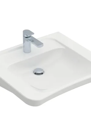 Achetez Aujourd'hui Villeroy & Boch ViCare Lavabo ViCare - 650 x 550 x 190 mm - Blanc Alpin AntiBac CeramicPlus - sans trop-plein