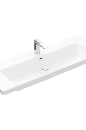 Villeroy & Boch Subway 3.0 lavabo meuble - 130x47cm - 1 trou de robinet avec trop-plein blanc Produit De Marque