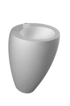 Achetez Aujourd'hui Laufen Alessi One lavabo sur pied 53x52x85cm sans trou de robinetterie inclu bouchon de vidage avec colonne intégrée en une seule pièce en céramique blanc lcc