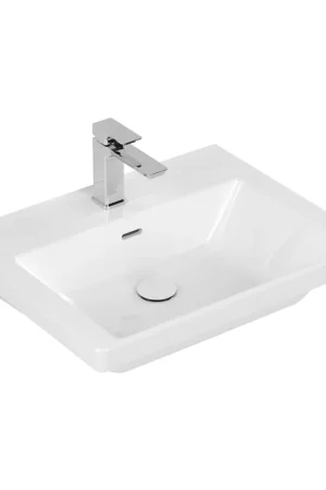 Villeroy & Boch Subway 3.0 Lavabo - 600 x 470 x 165 mm - Blanc Alpin CeramicPlus - avec trop-plein - rectifié Acheter Direct