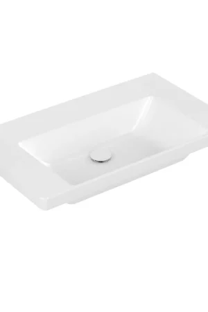 Villeroy & Boch Subway 3.0 lavabo meuble - 80x47x16.5cm - Rectangulaire sans trop-plein Blanc Alpin brillant Ceramic+ Vente Directe