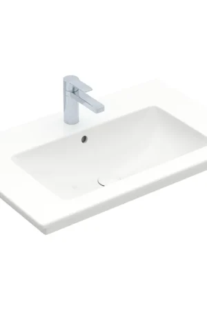 Villeroy & Boch Venticello Lavabo pour meuble 80x50cm avec 1 trou pour robinetterie (et 2 trous perçables) avec trop plein blanc Commander Maintenant