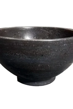 Wiesbaden Raw vasque ronde 20x11 cm en pierre bleue satinée Retour Gratuit